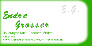 endre grosser business card